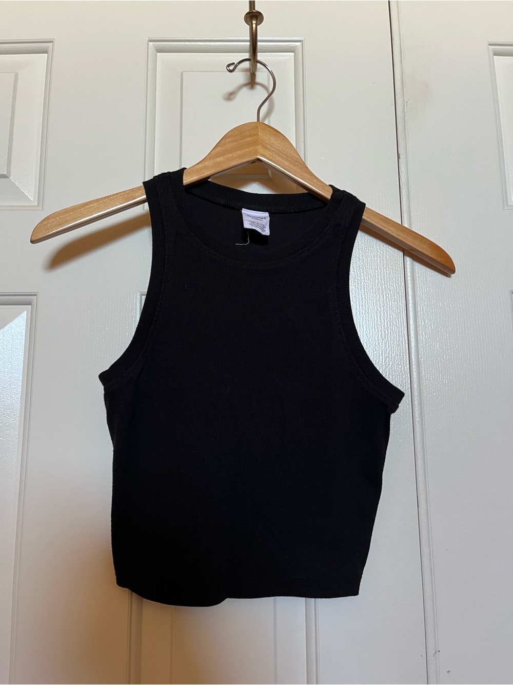 Classic Black Ribbed Tank Top - Women